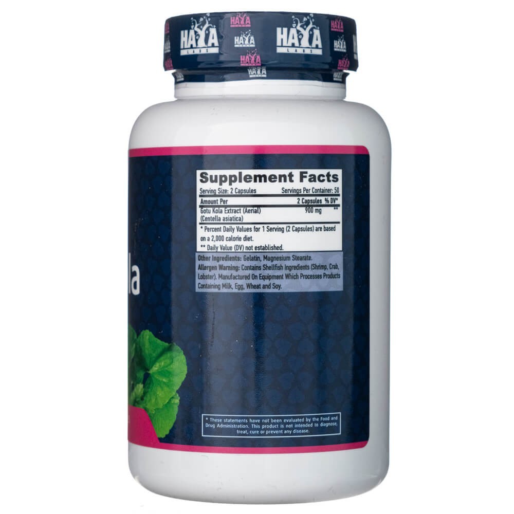Haya Labs Gotu Kola 450 mg - 100 kapsulas