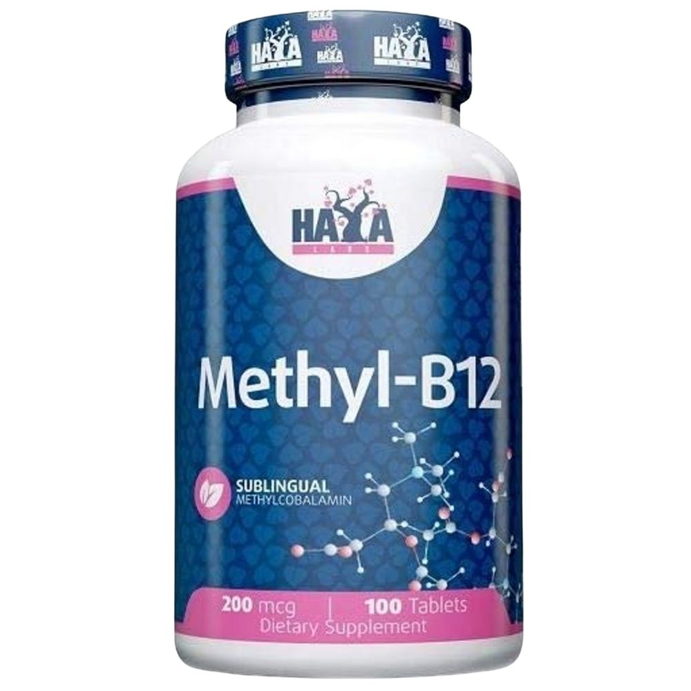 Haya Labs Methyl-B12 B12 vitamīns 200 µg, ķiršu - 100 tabletes