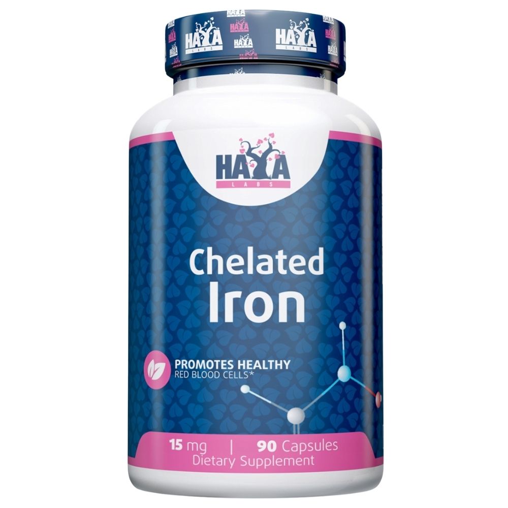 Haya Labs helāts dzelzs 15 mg - 90 kapsulas