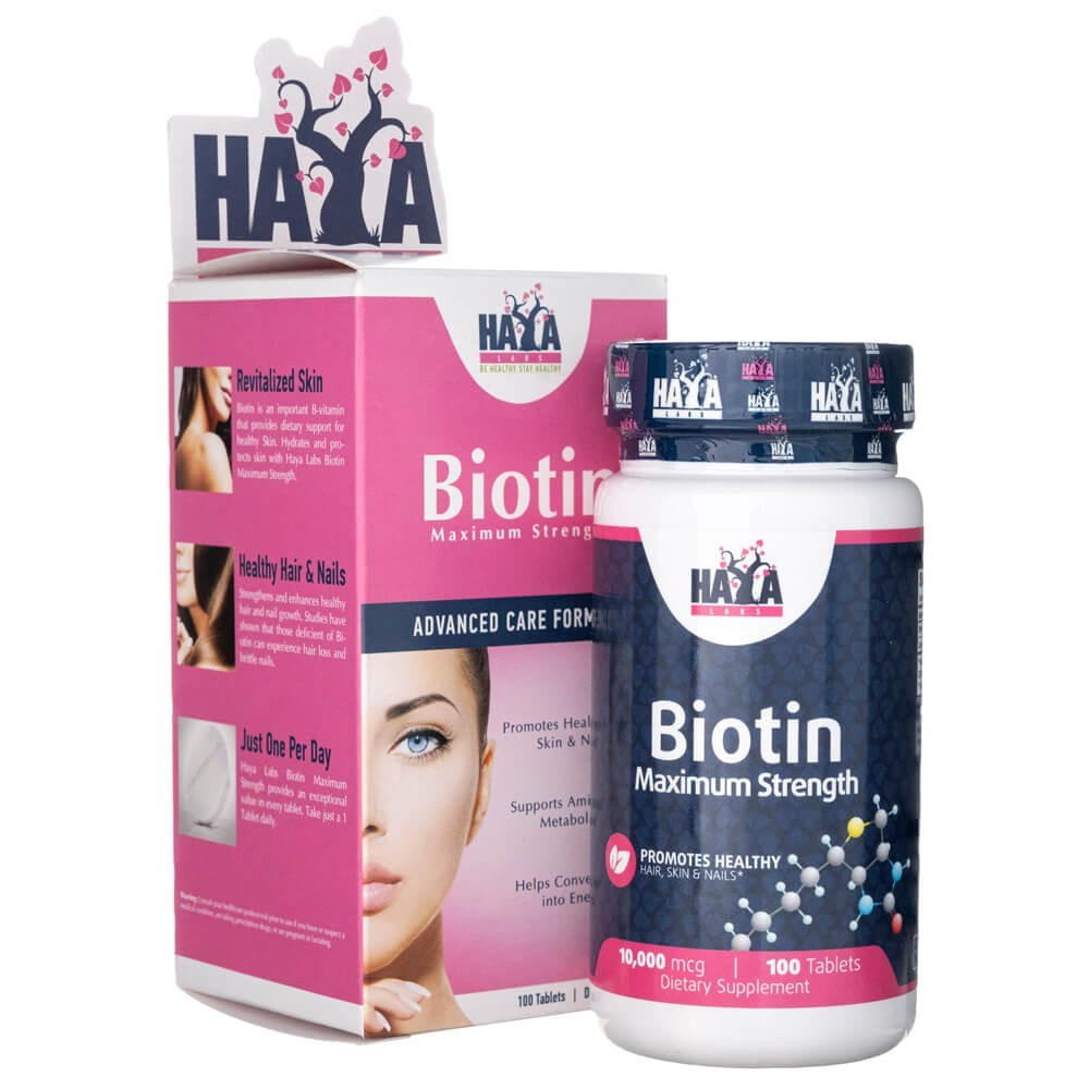 Haya Labs Biotīns 10000 mcg - 100 tabletes