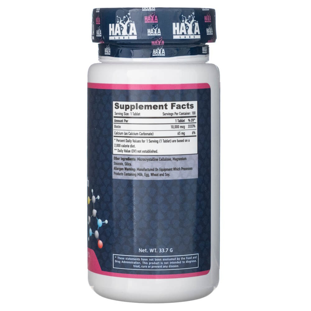 Haya Labs Biotīns 10000 mcg - 100 tabletes