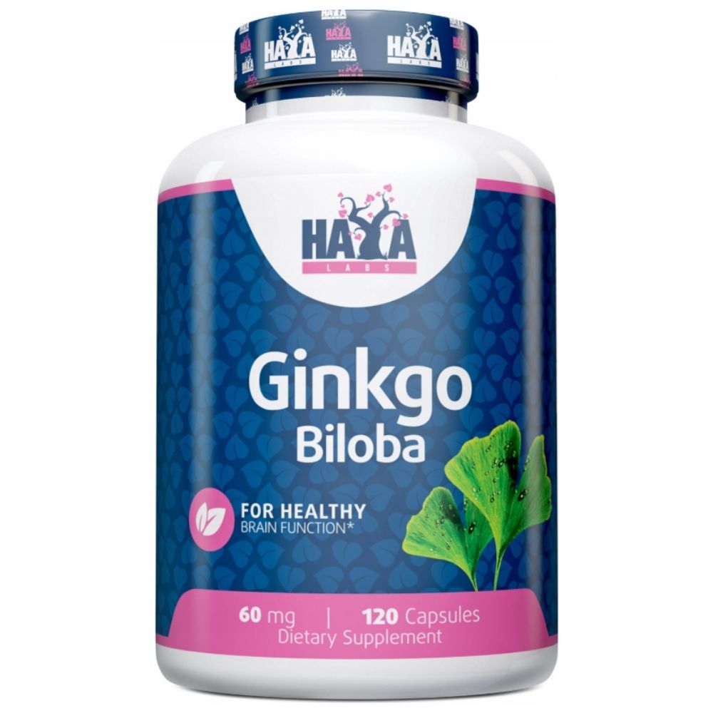 Haya Labs Ginkgo Biloba 60 mg - 120 kapsulas