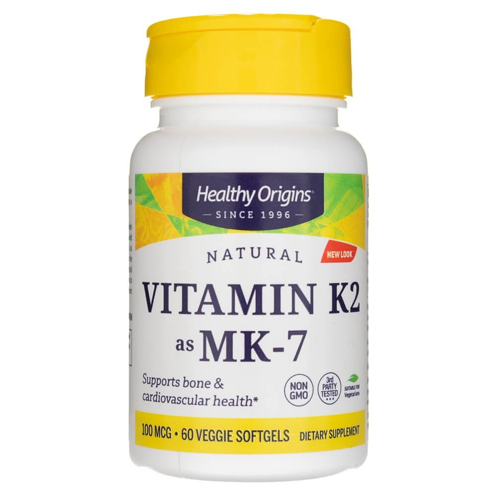 Sveikos kilmės vitaminas K2 kaip MK-7 100 mcg - 60 minkštųjų gelių - Magnis.lt