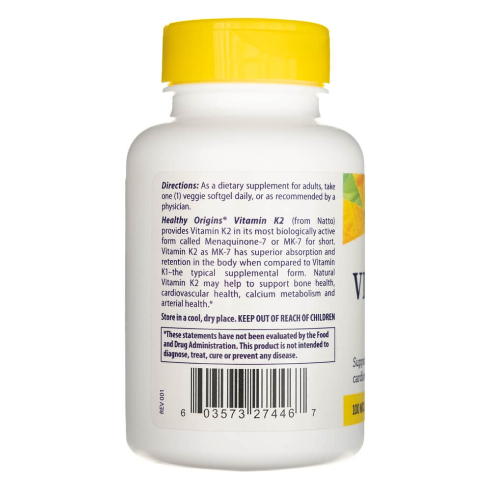 Sveikos kilmės vitaminas K2 kaip MK-7 100 mcg - 180 minkštųjų gelių - Magnis.lt