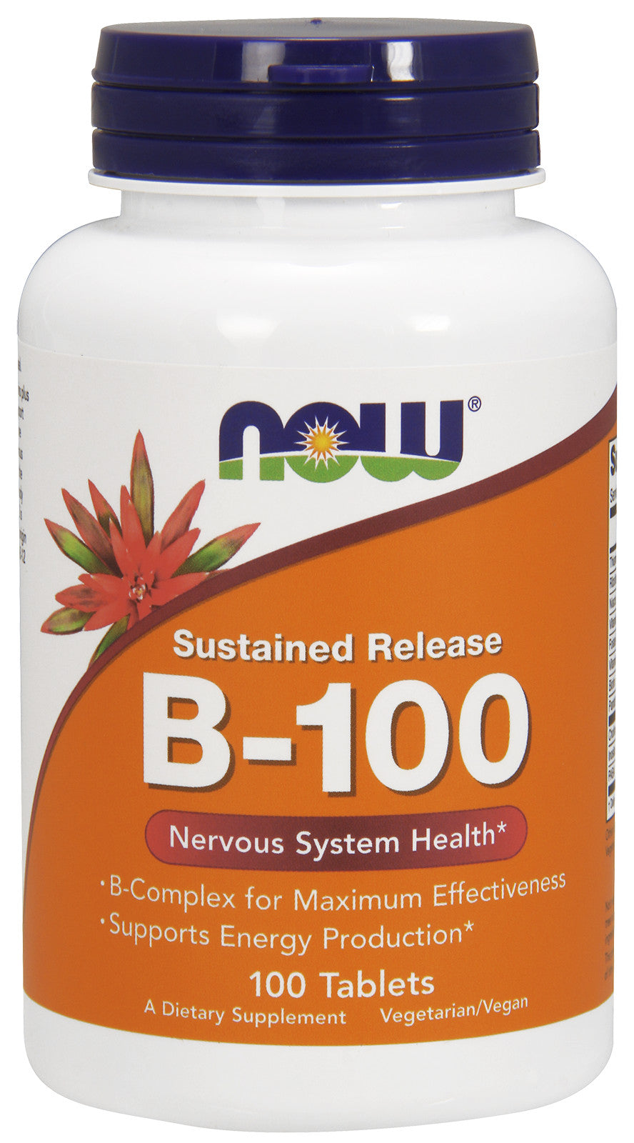 Vitamin B-100 Sustained Release - 100 tablets - NOW Foods