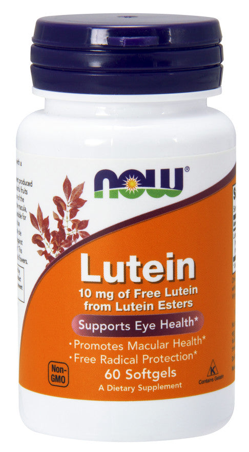 Lutein, 10mg - 60 softgels - NOW Foods
