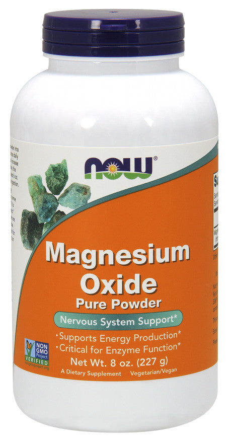 Magnesium Oxide, Pure Powder - 227 grams - NOW Foods