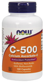 Vitamin C-500 Calcium Ascorbate-C - 100 caps - NOW Foods