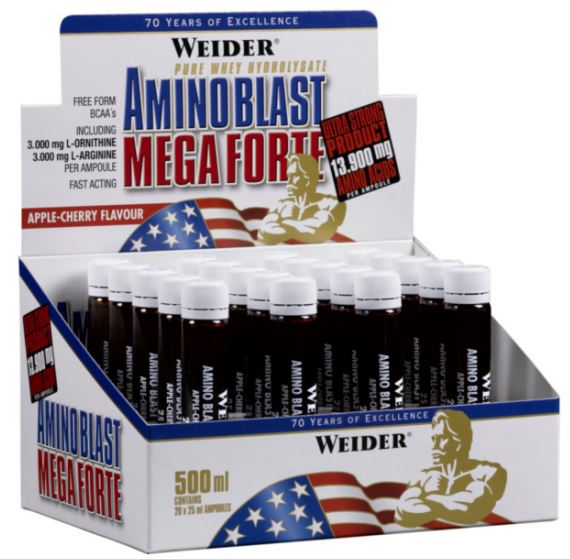 Amino Blast Mega Forte, Apple-Cherry - 20 x 25 ml. - Weider