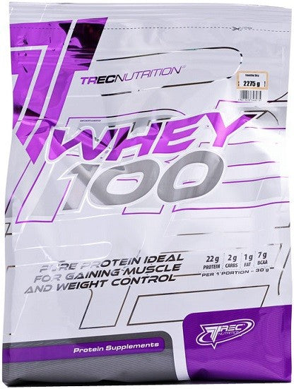 Whey 100 (Bag), Strawberry - 2275 grams - Trec Nutrition