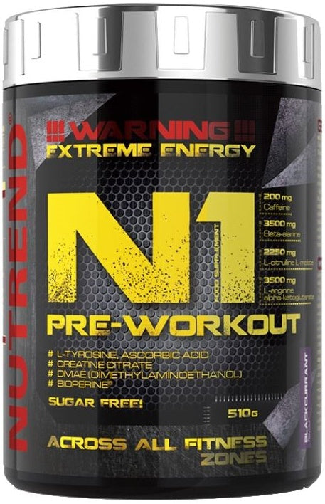 N1 Pre-Workout, Blackcurrant - 510 grams - Nutrend