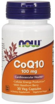 CoQ10 with Hawthorn Berry, 100mg - 30 vcaps - NOW Foods