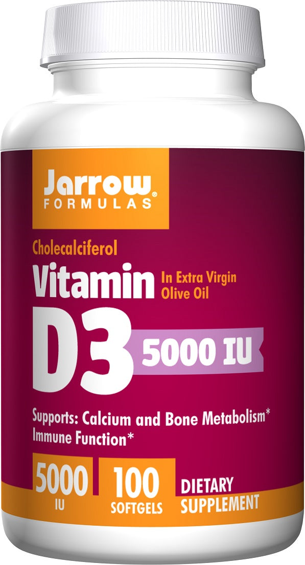 Vitamin D3, 5000 IU - 100 softgels - Jarrow Formulas
