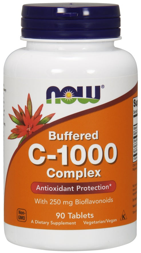 Vitamin C-1000 Complex - Buffered with 250mg Bioflavonoids - 90 tablets - NOW Foods