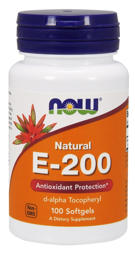Vitamin E-200, Natural - 100 softgels - NOW Foods
