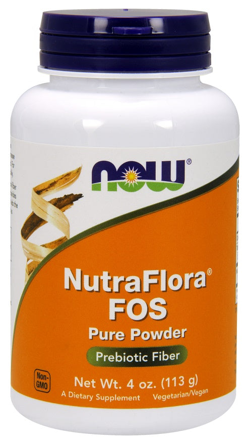 NutraFlora FOS, Pure Powder - 113 grams - NOW Foods