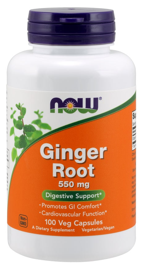Ginger Root, 550mg - 100 vcaps - NOW Foods