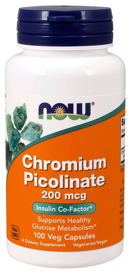 Chromium Picolinate, 200mcg - 100 vcaps - NOW Foods