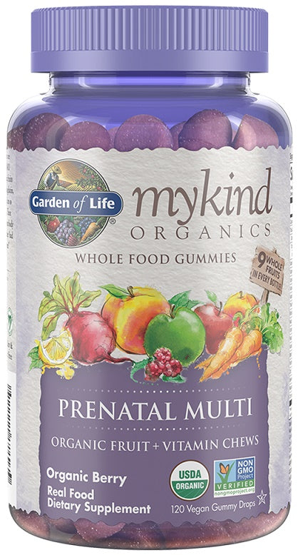 Mykind Prenatal Multi Gummies, Berry - 120 vegan gummy drops - Garden of Life