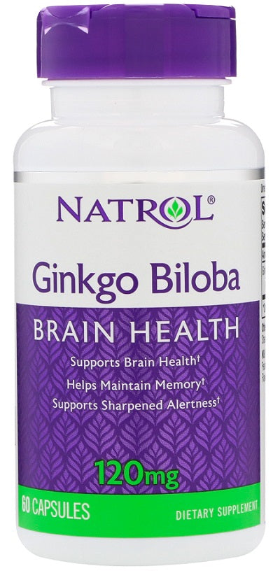 Ginkgo Biloba, 120mg - 60 caps - Natrol