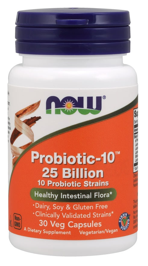 Probiotic-10, 25 Billion - 30 vcaps - NOW Foods