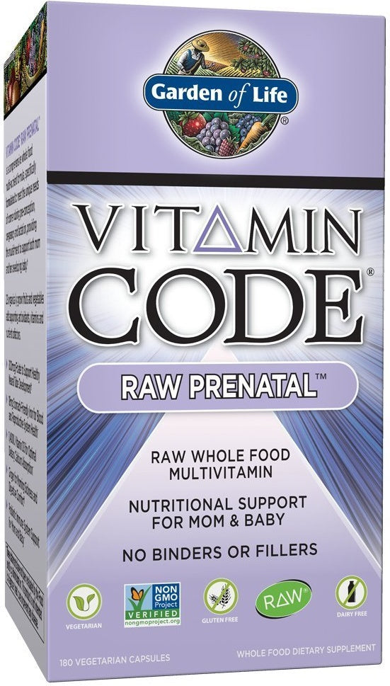 Vitamin Code Raw Prenatal - 180 vcaps - Garden of Life