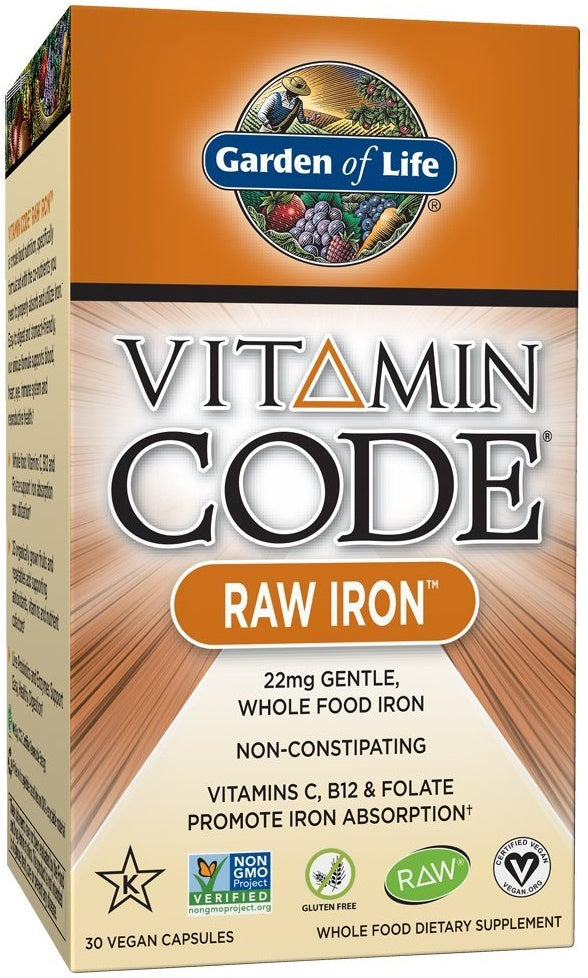 Vitamin Code Raw Iron - 30 vegan caps - Garden of Life