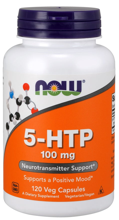 5-HTP, 100mg - 120 vcaps - NOW Foods