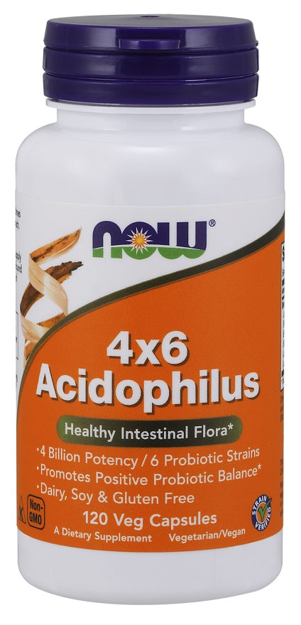Acidophilus 4X6 - 120 vcaps - NOW Foods