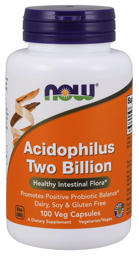 Acidophilus Two Billion - 100 vcaps - NOW Foods