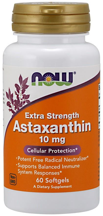 Astaxanthin Extra Strength, 10mg - 60 softgels - NOW Foods