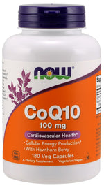 CoQ10 with Hawthorn Berry, 100mg - 180 vcaps - NOW Foods