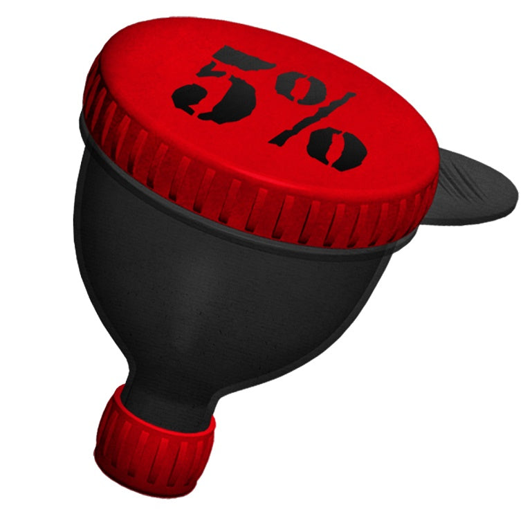 5% Funnel, Black & Red - 5% Nutrition