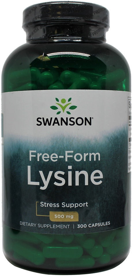 Lysine, 500mg Free-Form - 300 caps - Swanson