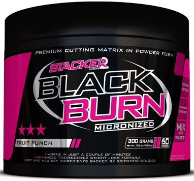 Black Burn Micronized, Fruit Punch - 300 grams - Stacker2 Europe