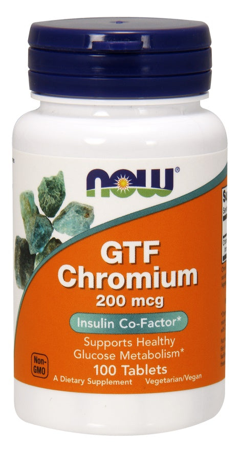 GTF Chromium, 200mcg - 100 tablets - NOW Foods