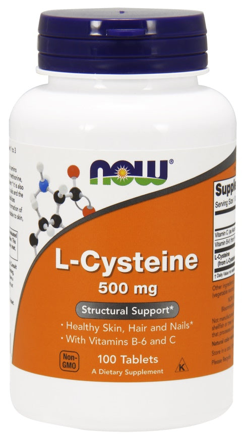L-Cysteine, 500mg - 100 tablets - NOW Foods