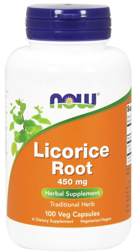 Licorice Root, 450mg - 100 vcaps - NOW Foods