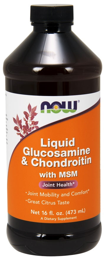 Glucosamine & Chondroitin with MSM Liquid - 473ml. - NOW Foods