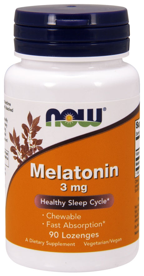 Melatonin Chewable, 3mg - 90 lozenges - NOW Foods