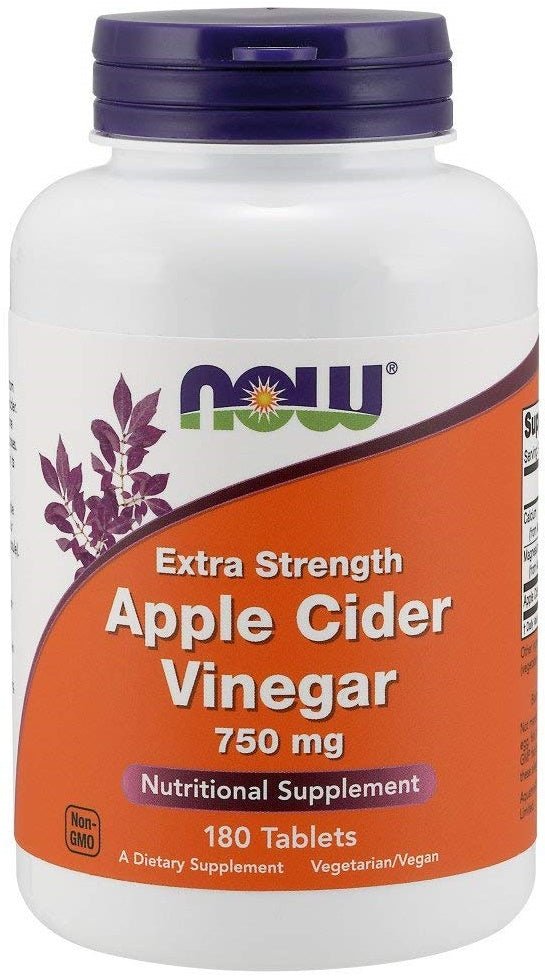Apple Cider Vinegar, 750mg Extra Strength - 180 tablets - NOW Foods