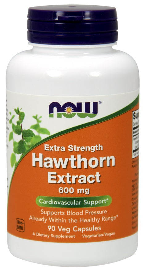 Hawthorn Extract, 600mg Extra Strength - 90 vcaps - NOW Foods