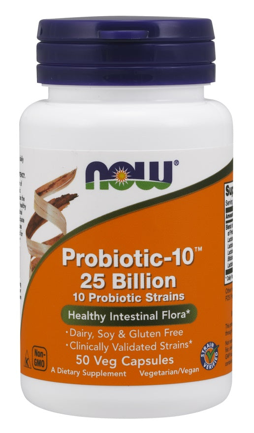 Probiotic-10, 25 Billion - 50 vcaps - NOW Foods