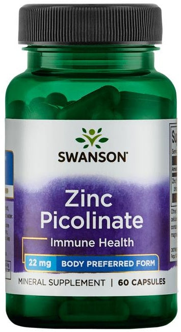 Zinc Picolinate Body Preferred Form, 22mg - 60 caps - Swanson