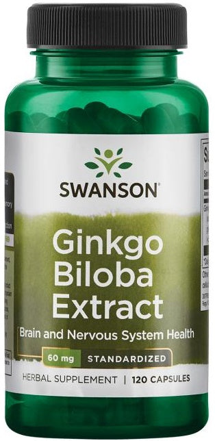 Ginkgo Biloba Extract, 60mg - 120 caps - Swanson
