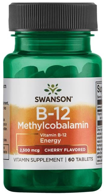 Vitamin B-12 Methylcobalamin, 2500mcg Cherry - 60 tablets - Swanson
