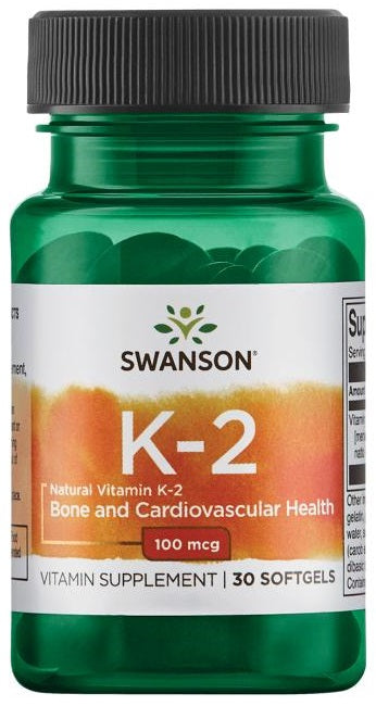 Vitamin K-2 - Natural, 100mcg - 30 softgels - Swanson