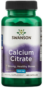 Calcium Citrate, 200mg - 60 caps - Swanson
