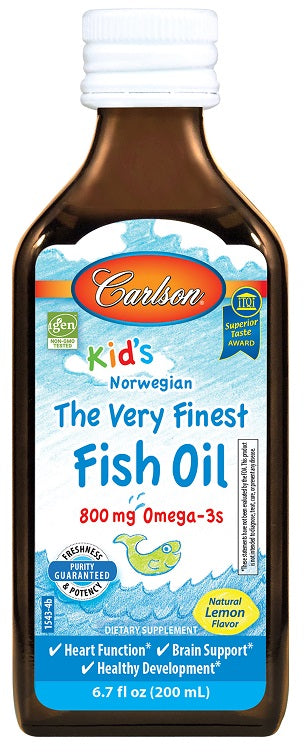 Kid's The Very Finest Fish Oil, 800mg Lemon - 200 ml. - Carlson Labs