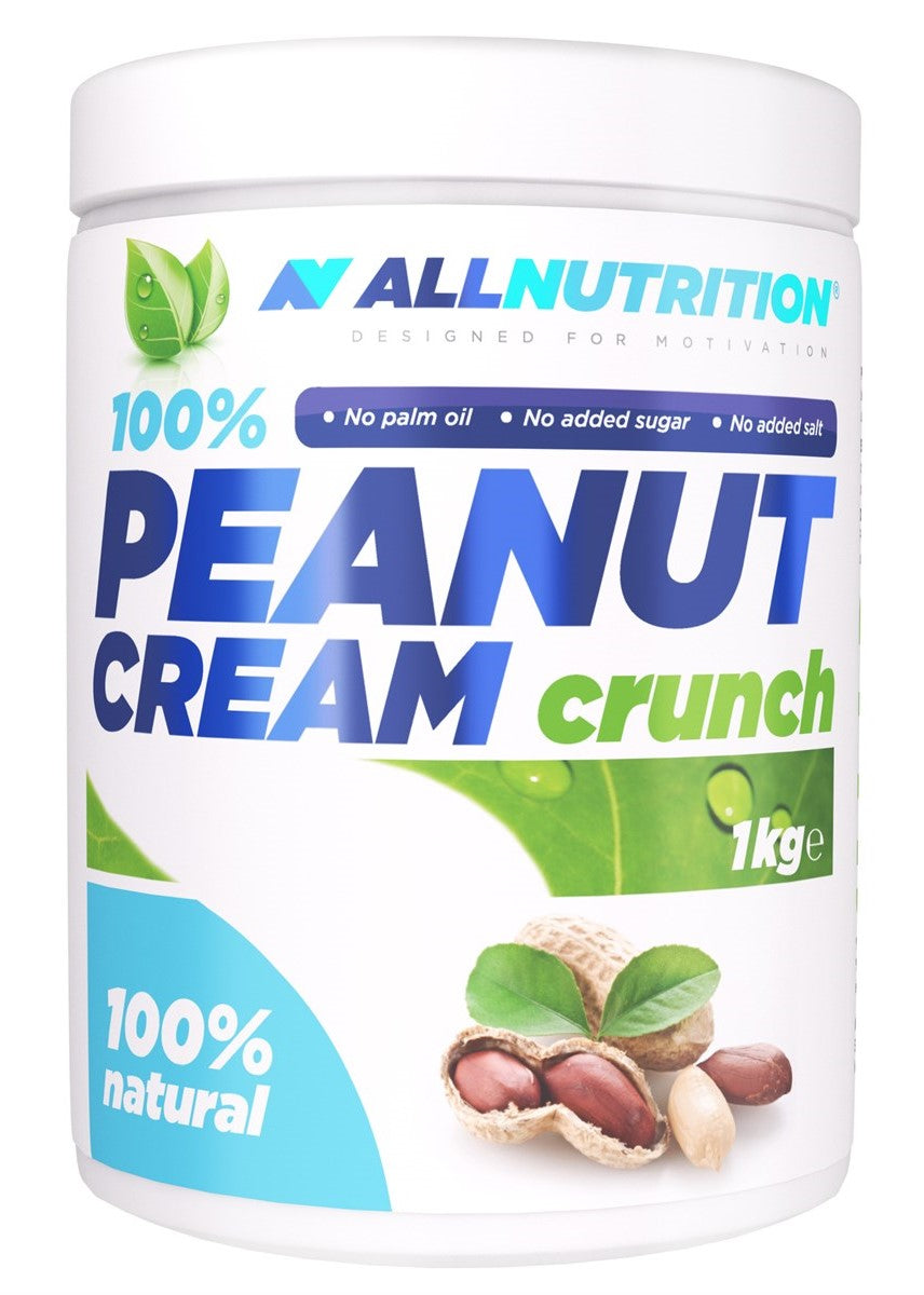 100% Peanut Cream, Crunch - 1000 grams - Allnutrition